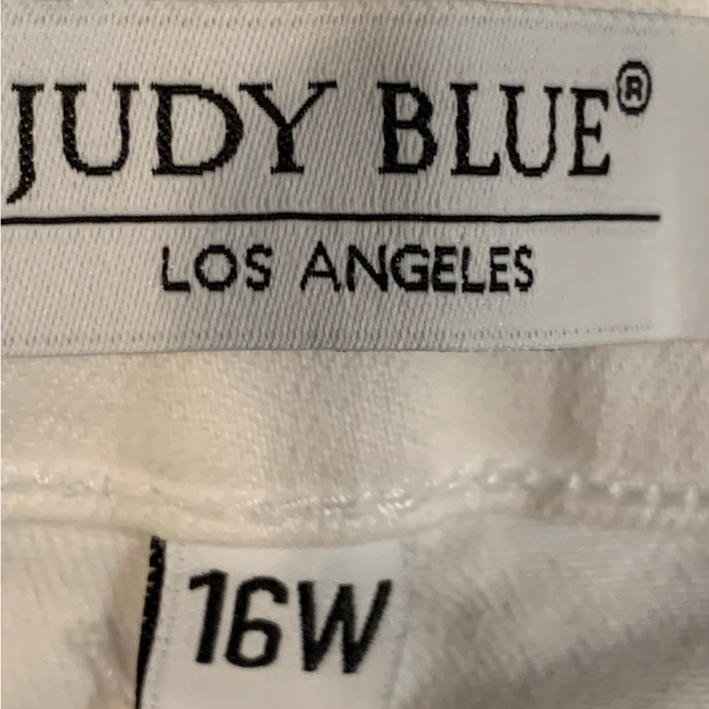 Judy Blue Skinny Fit Mid Rise White Destroyed Women's Jeans Size 16W - Picture 10 of 13